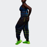 adidas originals x IVY PARK Crossover Contrast Color Stitching Bundle Feet Sports Pants/Trousers/Joggers Blue HL3997