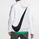 Nike Sportswear Swoosh Long Sleeve Printed Loose Pocket Hoodie White CD0420-100