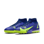 Nike Mercurial Superfly 8 Academy TF Turf High-Top Soccer Shoes Blue CV0953-474