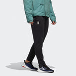 adidas Solid Color Casual Running Sports Fleece Lined Long Pants Black GM4461