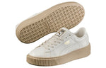 (WMNS) PUMA Basket Platform Patent Marshmallow 'White' 363314-05