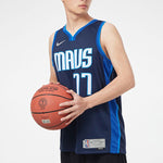 Nike NBA Retro Basketball Jersey/Vest SW Fan Edition Version Dallas Mavericks Doncic No. 77 Navy Blue CW6806-419