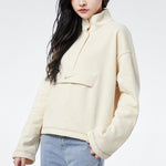(WMNS) AS W Nike Sportswear SWSH Top HZ FLC BB FOSSIL CU6638-238