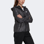 (WMNS) adidas Logo Solid Color Woven Zipper Hooded Jacket Black GQ0616
