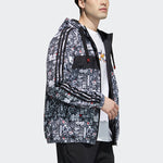 adidas neo Graffiti Printed Sports Jacket Men's Black GL8086