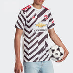 adidas Manchester United Away Fan Edition Sports Jersey White FM4263