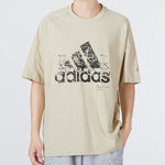 adidas M Prsve Bos Tee Athleisure Casual Sports Logo Round Neck Short Sleeve Khaki HD0049