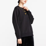 (WMNS) Nike Sportswear Embroidered Small Logo Fleece Lined Stay Warm Round Neck Pullover Hoodie Black CI9993-010