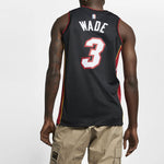 Nike NBA Dwyane Wade Icon Edition Swingman Jersey Miami Heat No. 3 Team limited SW Fan Edition Black 864487-025