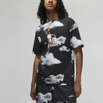 Men's Air Jordan Casual Printing Round Neck Pullover Short Sleeve Black T-Shirt DM1437-010