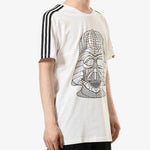 adidas neo M Sw Tee 5 Reflective Black Printing Round Neck Short Sleeve White CV9384