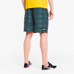 PUMA x The Hundreds Crossover Printing Athleisure Casual Sports Shorts Green 596752-02