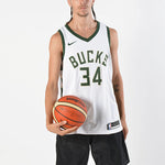 Nike Giannis Antetokounmpo Association Edition Swingman Basketball Jersey 34 SW 'White' 864429-100