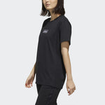 (WMNS) adidas neo C+ Tee Logo Embroidered Loose Breathable Sports Short Sleeve Black FP7418