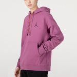 Men's Air Jordan SS22 Logo Printing Casual Sports Drawstring Fleece Lined Purple Red DJ0212-507