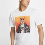 Nike Dog Sunglasses Printed With Short-Sleeved Male White BQ0186-100