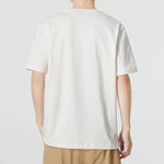 Men's adidas Solid Color Logo Printing Pocket Athleisure Casual Sports Round Neck Short Sleeve White T-Shirt HM2961