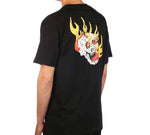 Vans Back Printing Short Sleeve Couple Style Black VN0A4MQDBLK