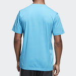 adidas Casual Sports Gym Running Breathable Short Sleeve Sky Blue DU0443