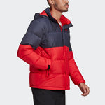 Men's adidas C/ Outdoor Colorblock Sports hooded down Jacket Red GF0108
