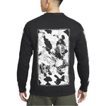 Men's Nike SS22 ACG Large Abstract Rock Pattern Printing Round Neck Pullover Black DQ4962-010
