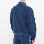 Men's adidas originals x Blondey Crossover Casual Sports Stripe Stand Collar Pullover Long Sleeves Blue GS9267
