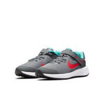 (GS) Nike Revolution 6 FlyEase 'Smoke Grey Siren Red' DD1113-006