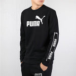 PUMA Fleece Lined Stay Warm Casual Sports Round Neck Pullover Black 580429-01
