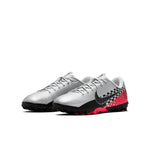 (GS) Nike Jr. Mercurial Vapor 13 Academy Neymar Jr. TF Turf 'Silver Black Red' AT8144-006