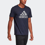 adidas Mh Bos Graph Logo Printing Round Neck Short Sleeve Blue DV3087