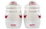 Vans SK8-Mid Stylish Lightweight Mid-Top Casual Skate Shoes Unisex White Red VN0A391FOXS