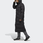 adidas Xplr Dwn Bench Stay Warm Solid Color mid-length hooded down Jacket Black FJ9241