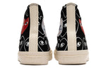 Converse CDG x Chuck Taylor All StarMulti-Heart 'Black White' 168982C