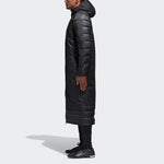 adidas Long Hooded Down Jacket 'Black' BQ6590