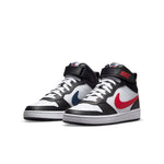 (GS) Nike Court Borough Mid 2 'White Black University Red' DO5889-161