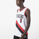 Damian Lillard Trail Blazers Association Edition Nike NBA Swingman Jersey 'White Red Black' 864445-100