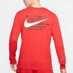 Men's Nike Printing Round Neck Long Sleeves Red T-Shirt CK2260-657
