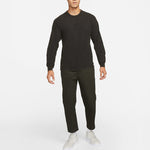 Men's Nike Solid Color Small Logo Round Neck Long Sleeves Black T-Shirt DJ1583-010