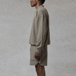 Fear of God Essentials FW20 Long Sleeve Polo Shirt 'Taupe' FOG-FW20-355