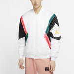 Air Jordan WINGS MA-1 Casual Sports Colorblock Stand Collar Jacket White CD5458-100