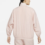 (WMNS) Nike Sportswear Essential Logo Pattern Wrinkled Woven Loose Stand Collar Jacket Pink DM6182-601