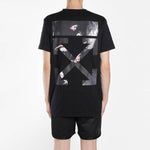 Men's Off-White Caravaggio Arrow Back Printing Short Sleeve Ordinary Version Black T-Shirt OMAA027S201850041088
