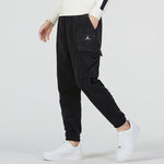Air Jordan Casual Thicken Fleece Lined Bundle Feet Sports Pants Men's Black DV1568-010