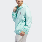 adidas originals Casual Sports Half Zipper Hooded Jacket Mint Green DV0594