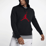 Men's Air Jordan Logo Printing Colorblock Fleece Lined Black 942776-010