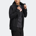 adidas Athleisure Casual Sports Hooded Jacket Couple Style Black HE5265