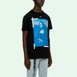 Off-White SS21 Pattern Printing Round Neck Short Sleeve Black OMAA027R21JER0021001