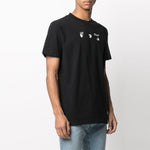 Off-White Men's SS21 Peace Worldwide Cotton Black OMAA027R21JER0091055