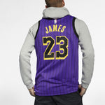 Nike NBA LeBron James City Version Jersey SW Fan Edition lakers 23 Purple AJ4618-510