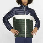 Nike Athleisure Casual Sports Stand Collar protection against cold Stay Warm Jacket Blue Green Colorblock BV4686-451